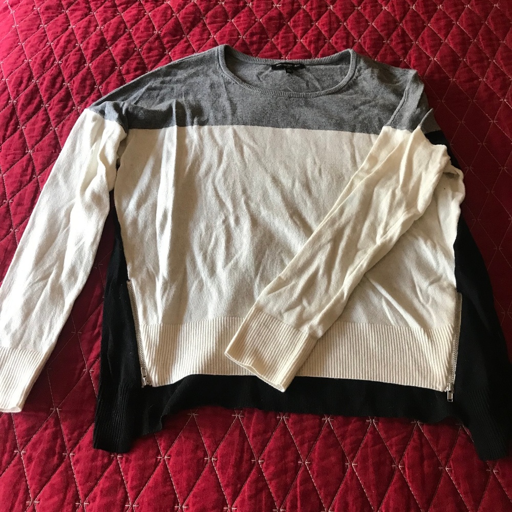 Banana Republic Color Block Zipper Sweater